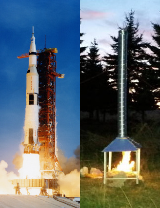 Saturn V et cheminee experimentale